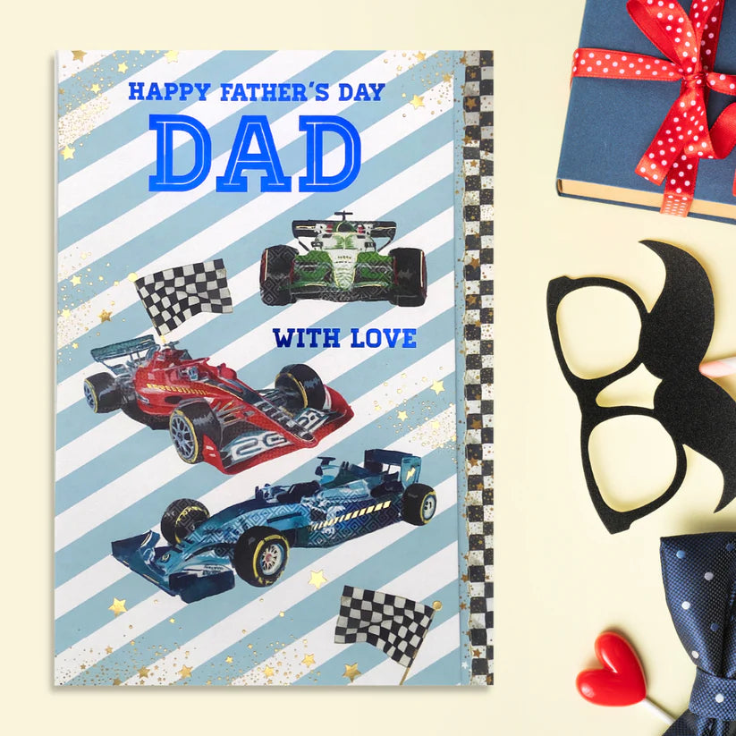 Father's Day Card Dad - Racing Cars