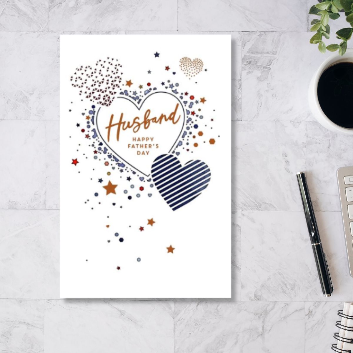 Husband Father's Day Card - Hearts