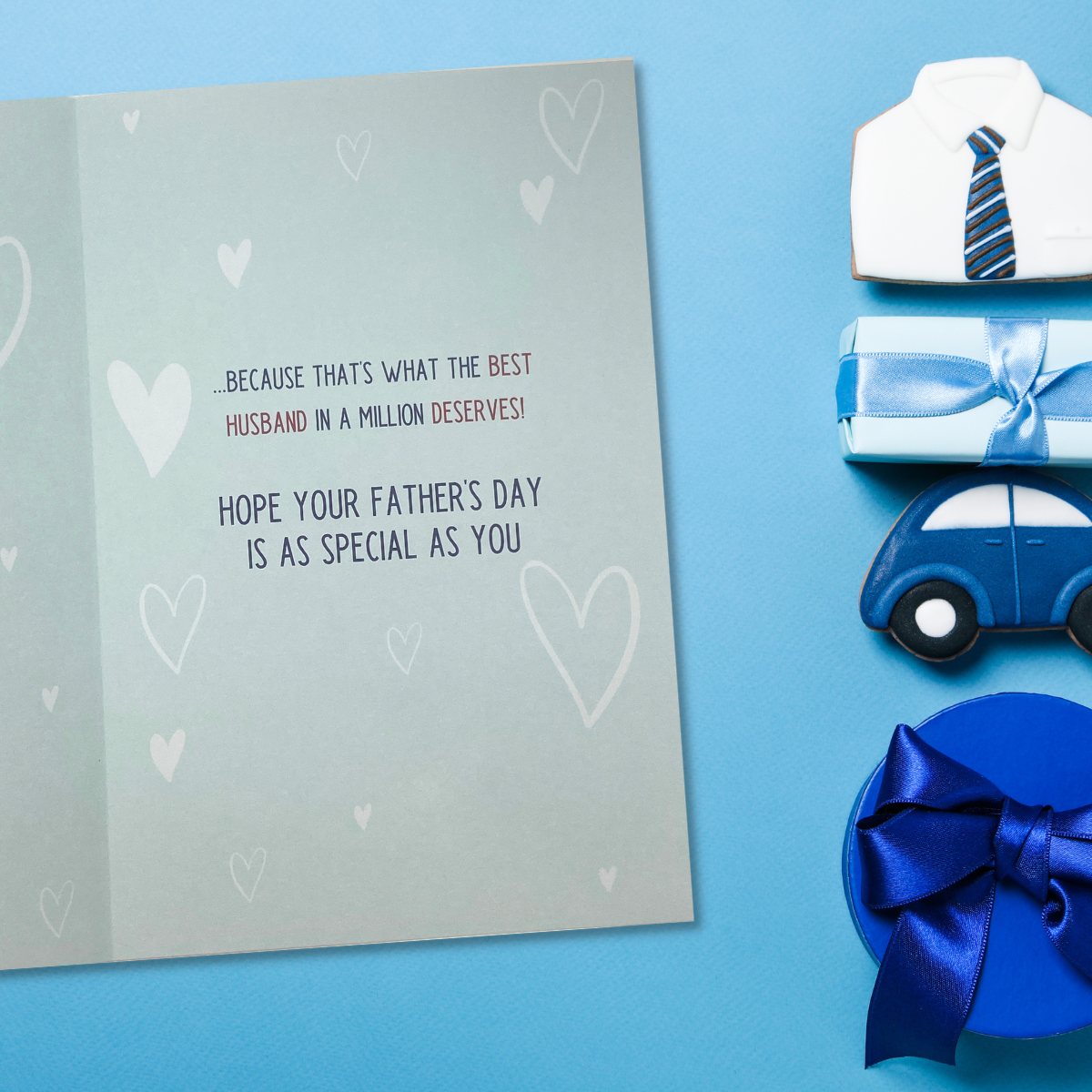 Father's Day Card Hubby - Barley Bear Balloons