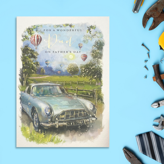 Father's Day Card Dad - Vintage Car