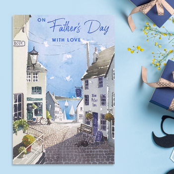 Father's Day Card Open - With Love Blue Peter Inn