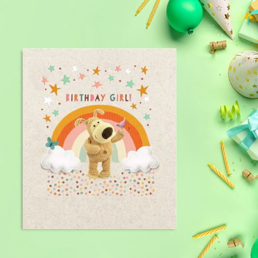 Birthday Girl Rainbow Design Displayed In Full