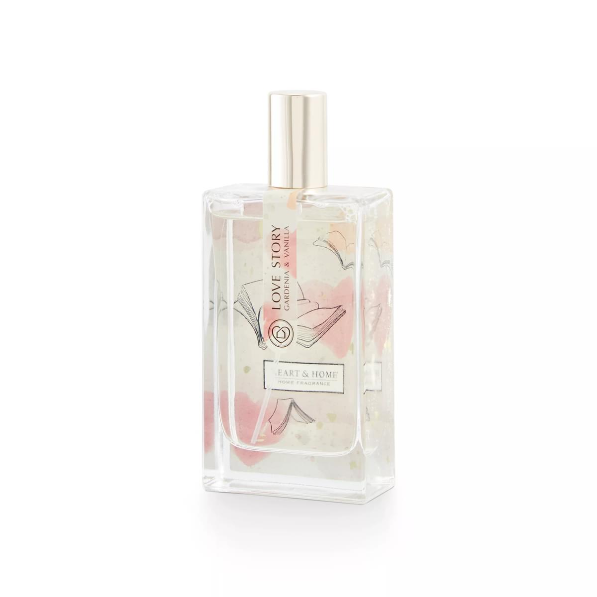 Rectangular fragrance spray in perfume bottle style shaped glass