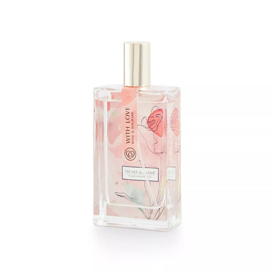 rectangular floral glass perfume style fragrance room spray bottle