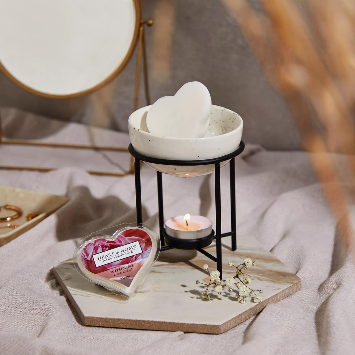 Heart & Home - Wax Melt Burner With Love Gift Set