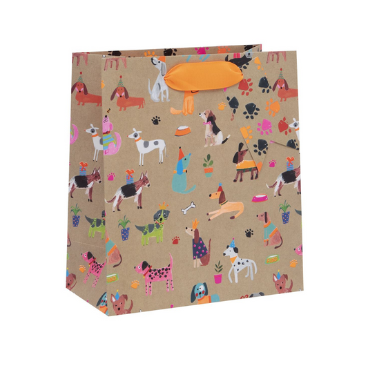 Gift Bag Medium - Neon Dogs Kraft