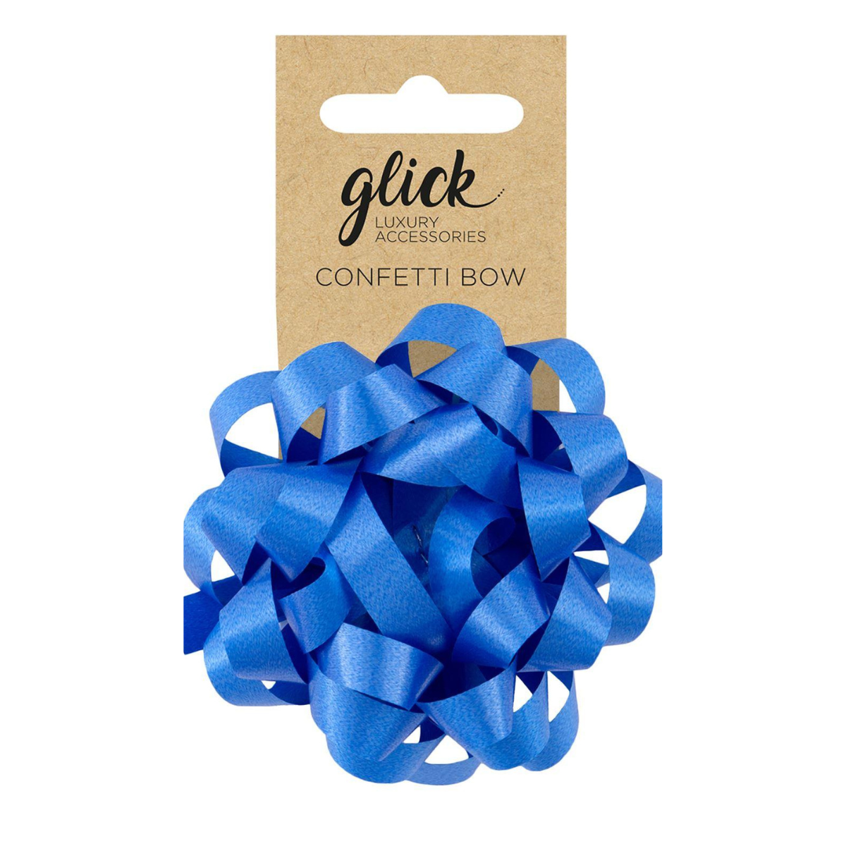 Indigo confetti bow