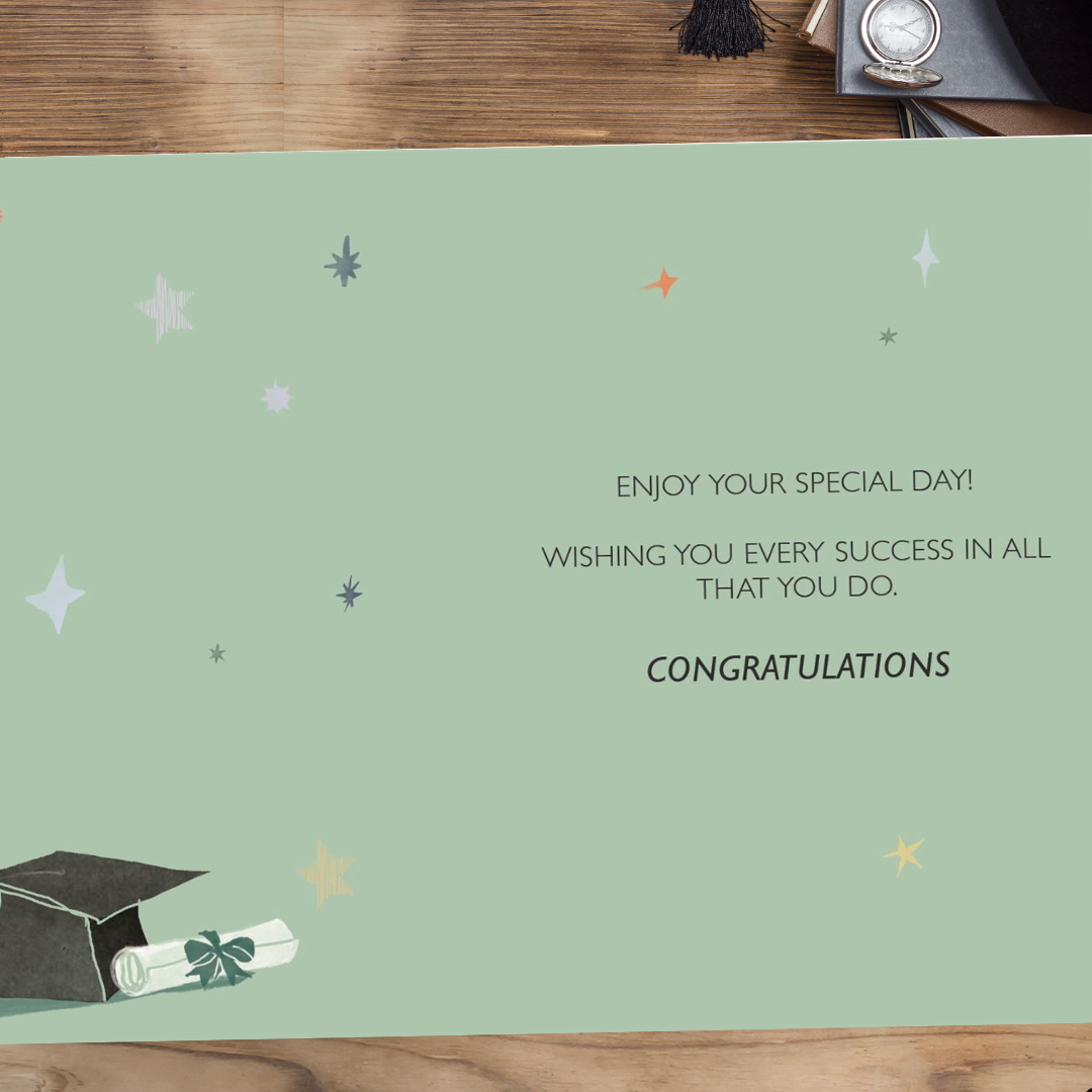 Graduation Card - Make Your Wish Cheers To You!