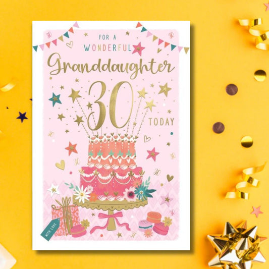 Granddaughter 30th Birthday Card - Perfume Bottle