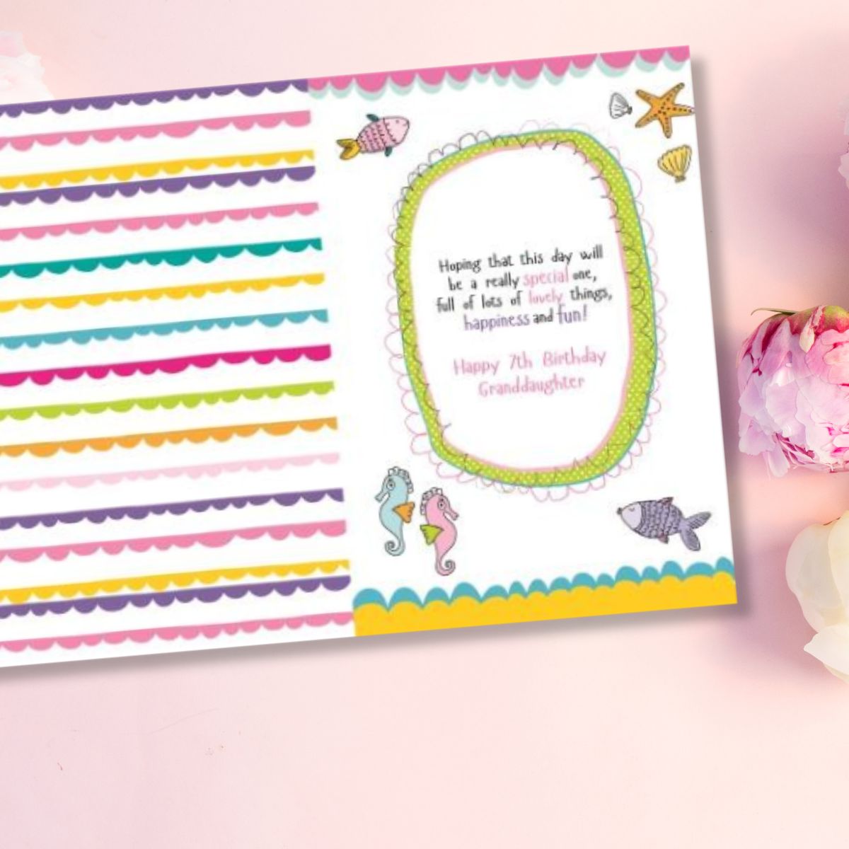 Granddaughter 7th Birthday Card - Amazing Birthday