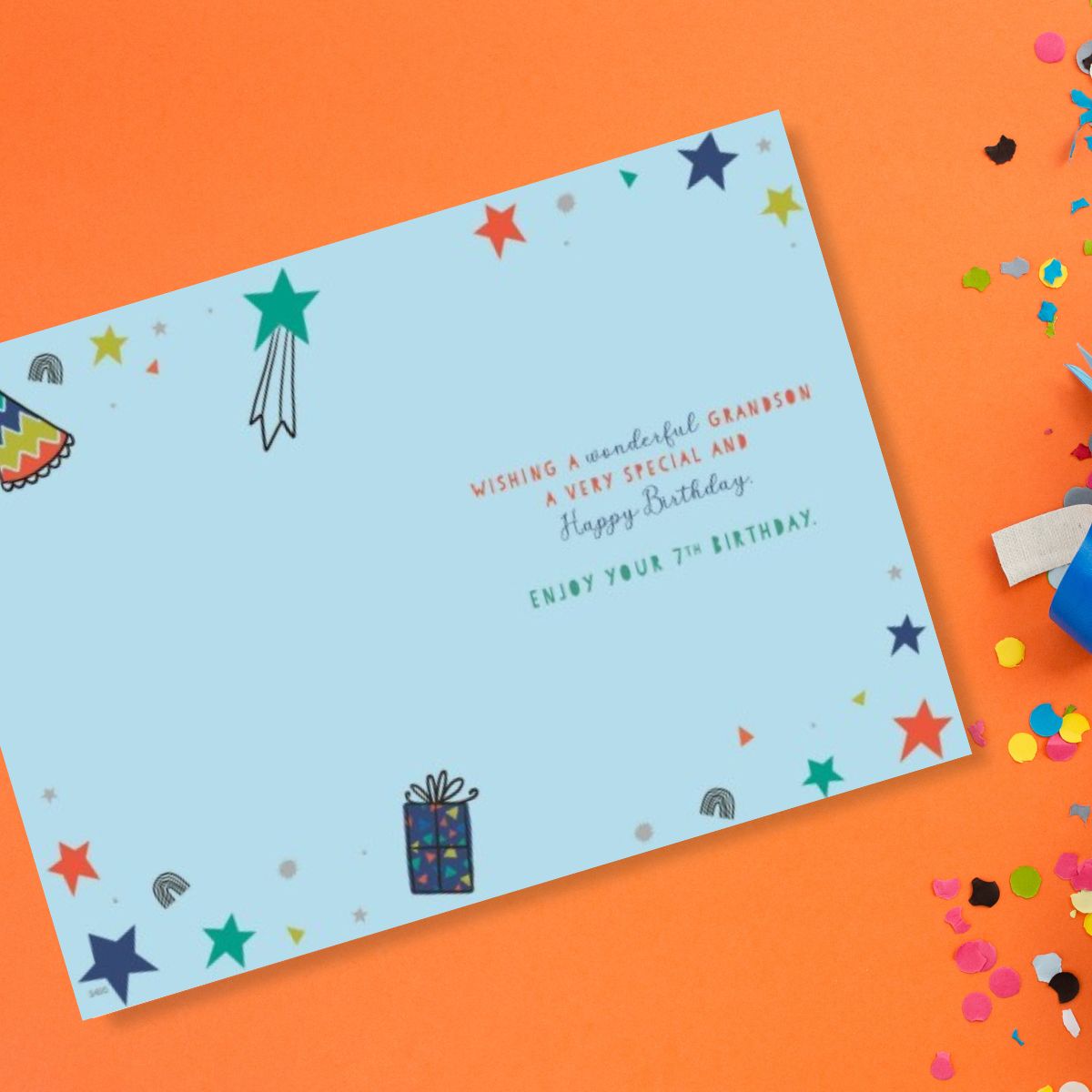Grandson 7th Birthday Card - Birthday Fun