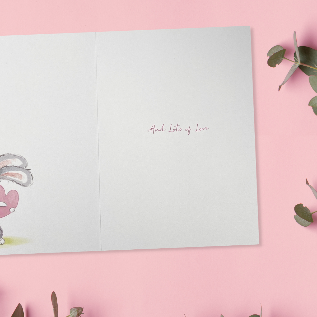 Sending You A Hug Card - Bunny With Heart