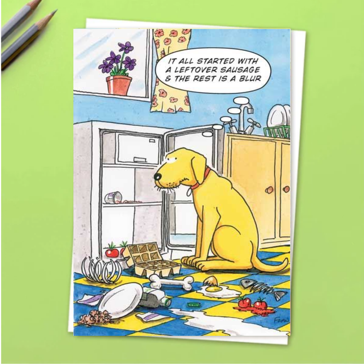 The Funny Side Of Life Birthday Card - Leftover Sausage