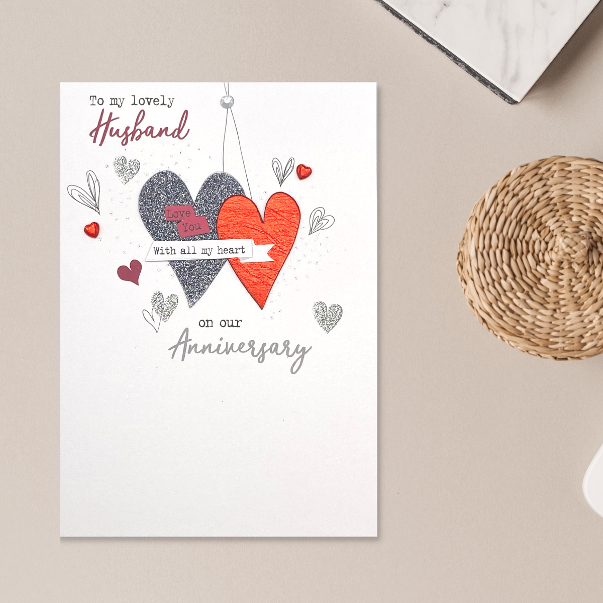 Husband Anniversary Card - Love You With All My Heart