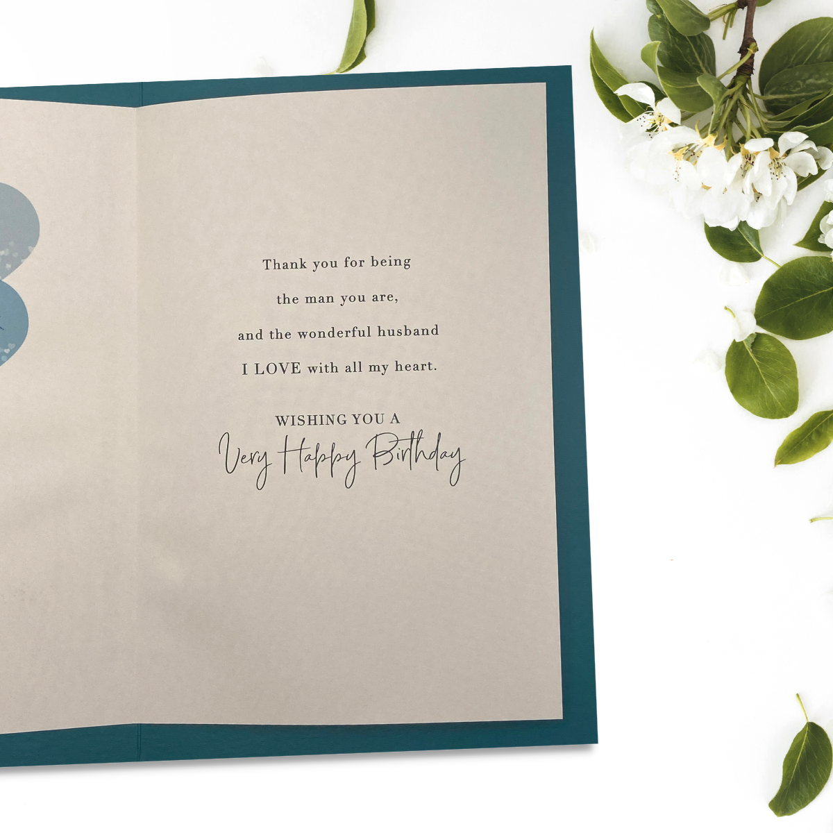 Husband Birthday Card - Blue & Gold Balloons