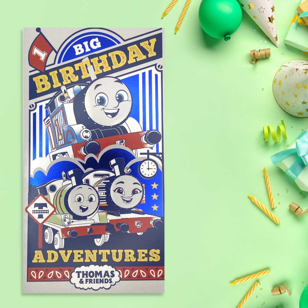 Thomas The Tank Engine Birthday Card Displayed In Full