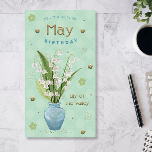 May Birthday Card - Month You Were Born