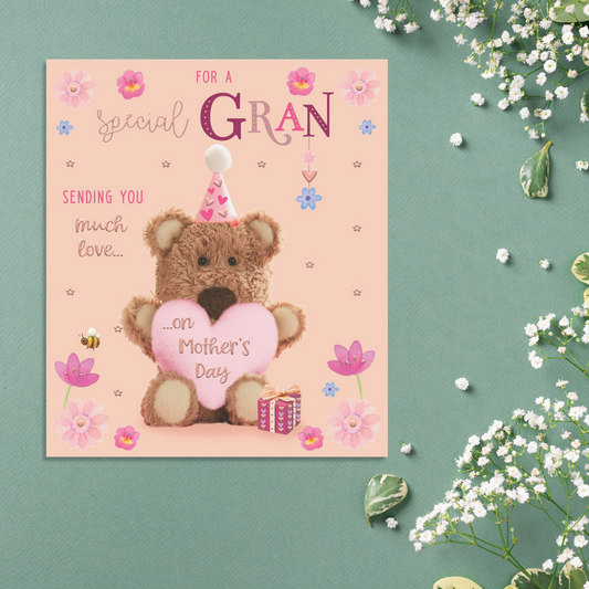 Gran Barley Bear Mother's Day Design Displayed In Full