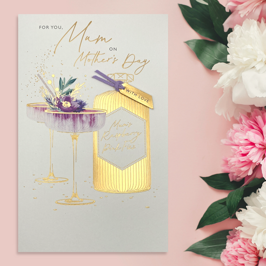 Cocktail Themed Mothers Day Design Shown In Full