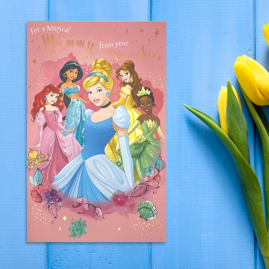 Mummy Disney Princess Mother's Day Card Displayed In Full
