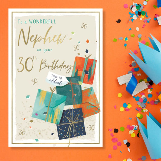 Nephew 30th Birthday Card - Birthday Presents