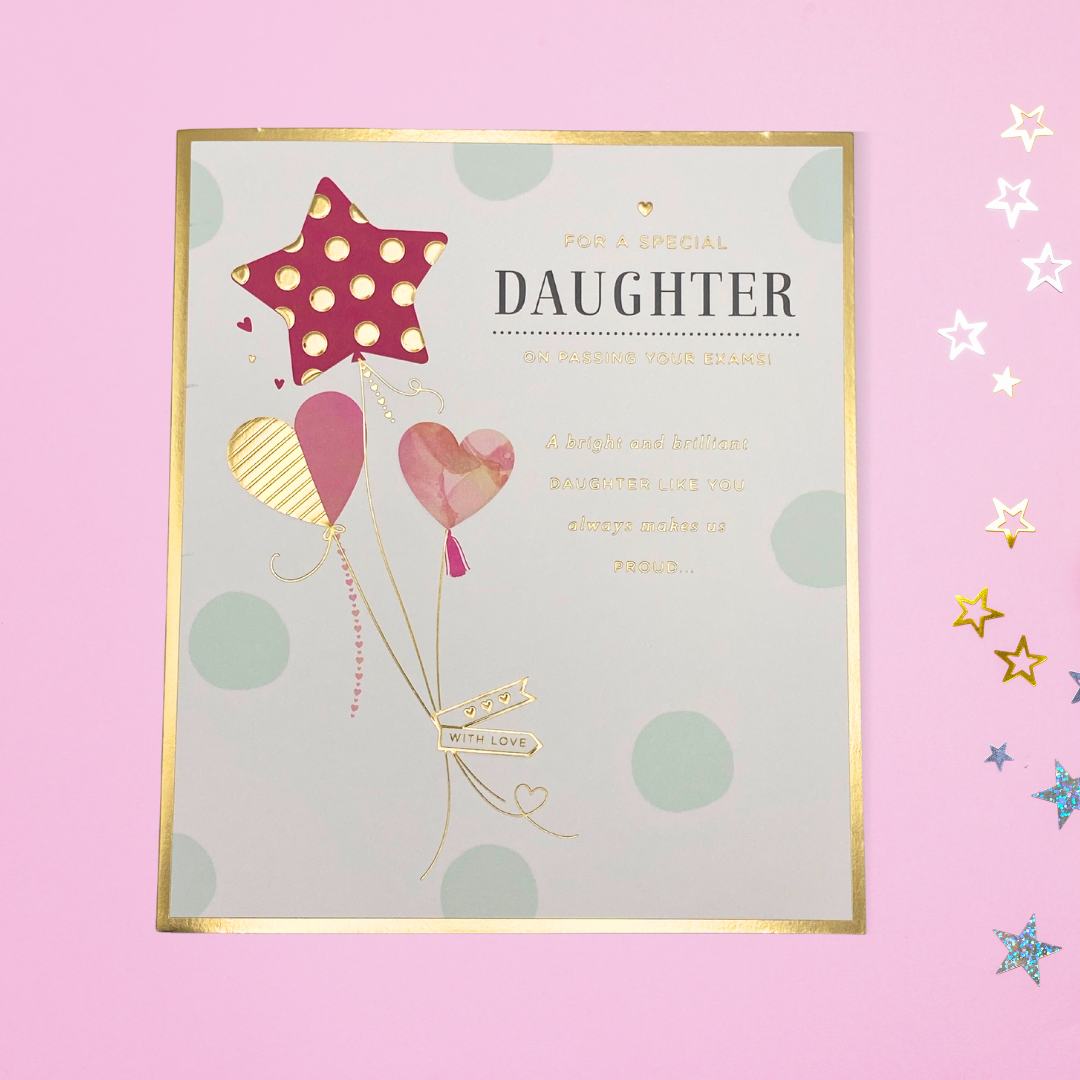 Passed Exams Card - Daughter Balloons