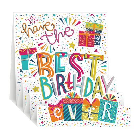 Zig Zag Pop Up Birthday Card - Have The Best Birthday Ever