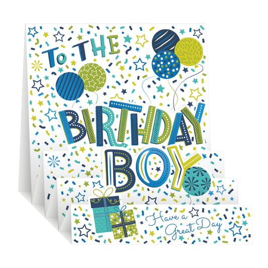 Zig Zag Pop Up Birthday Card - Birthday Boy