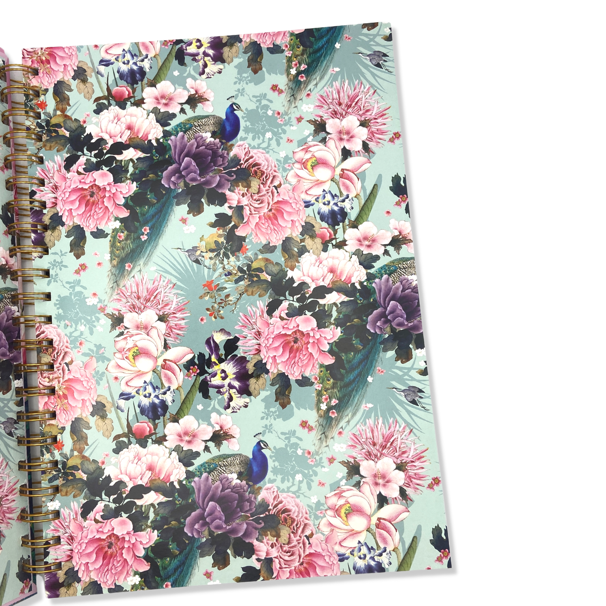 Inisde Cover Showing Floral Patterned Paper