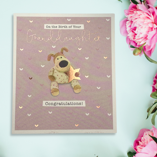 Birth Of Granddaughter Card - Boofle Bear