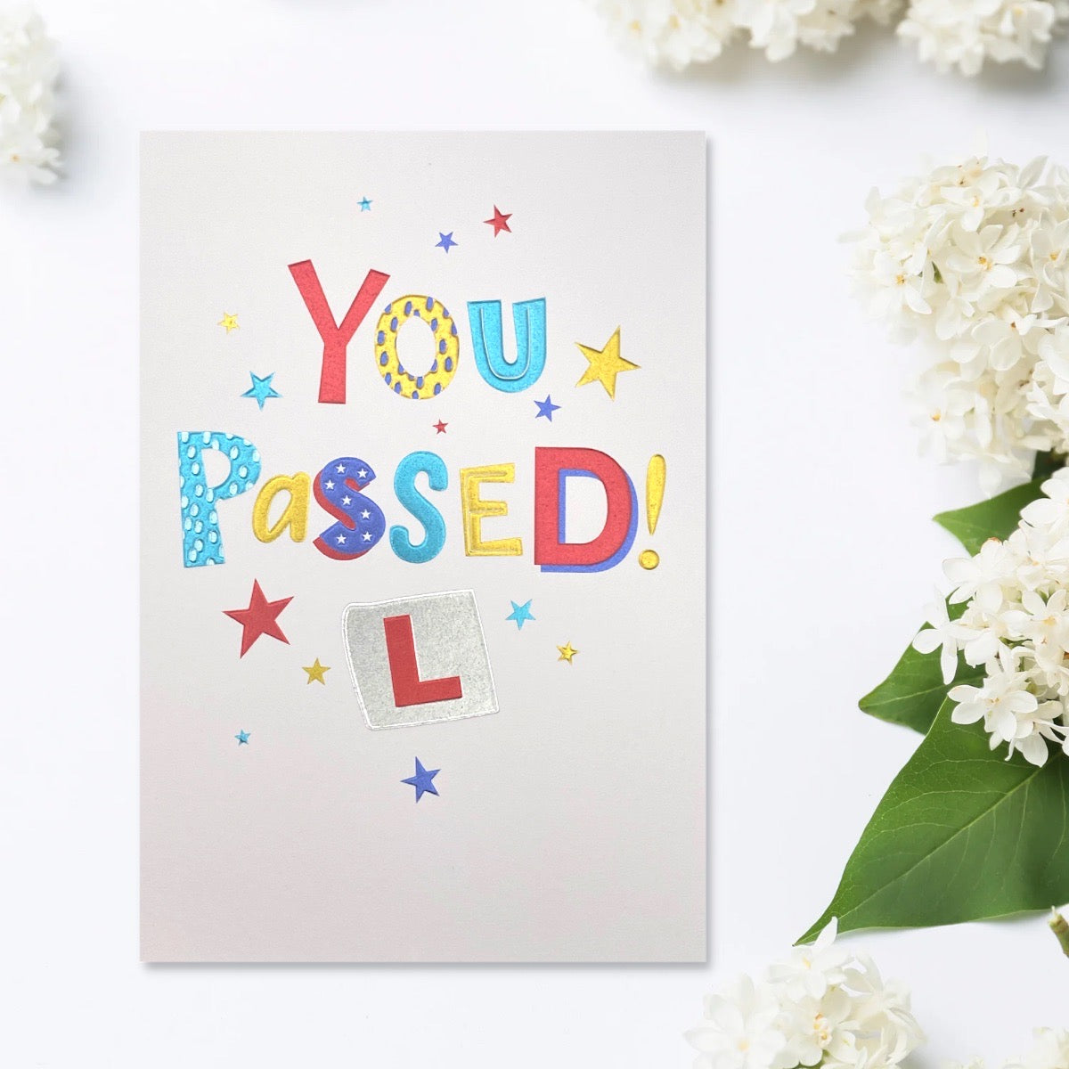 You Passed Driving Test Congrats Card Displayed In Full