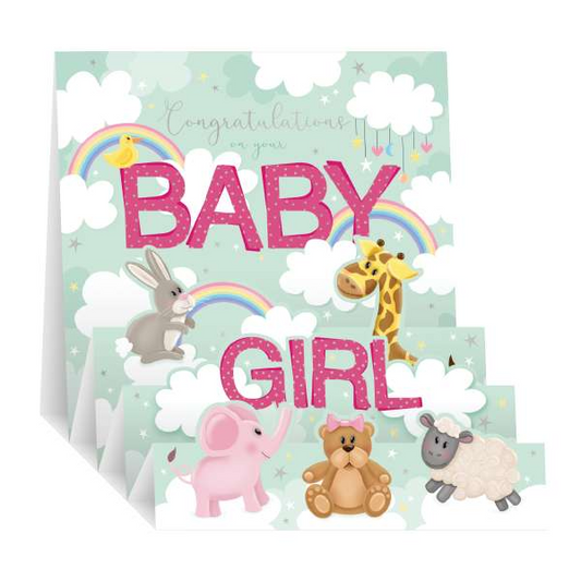 Image Showing Baby Girl Pop Out Card In Full