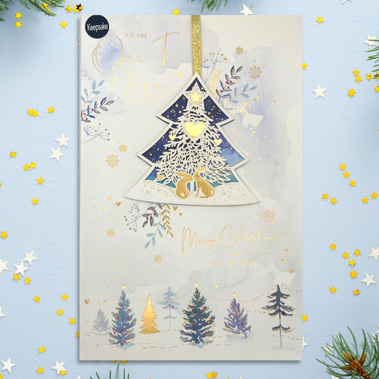 Whtie and blue theme with gold details, detachable tree shape keepsake with cute bunnies and heart