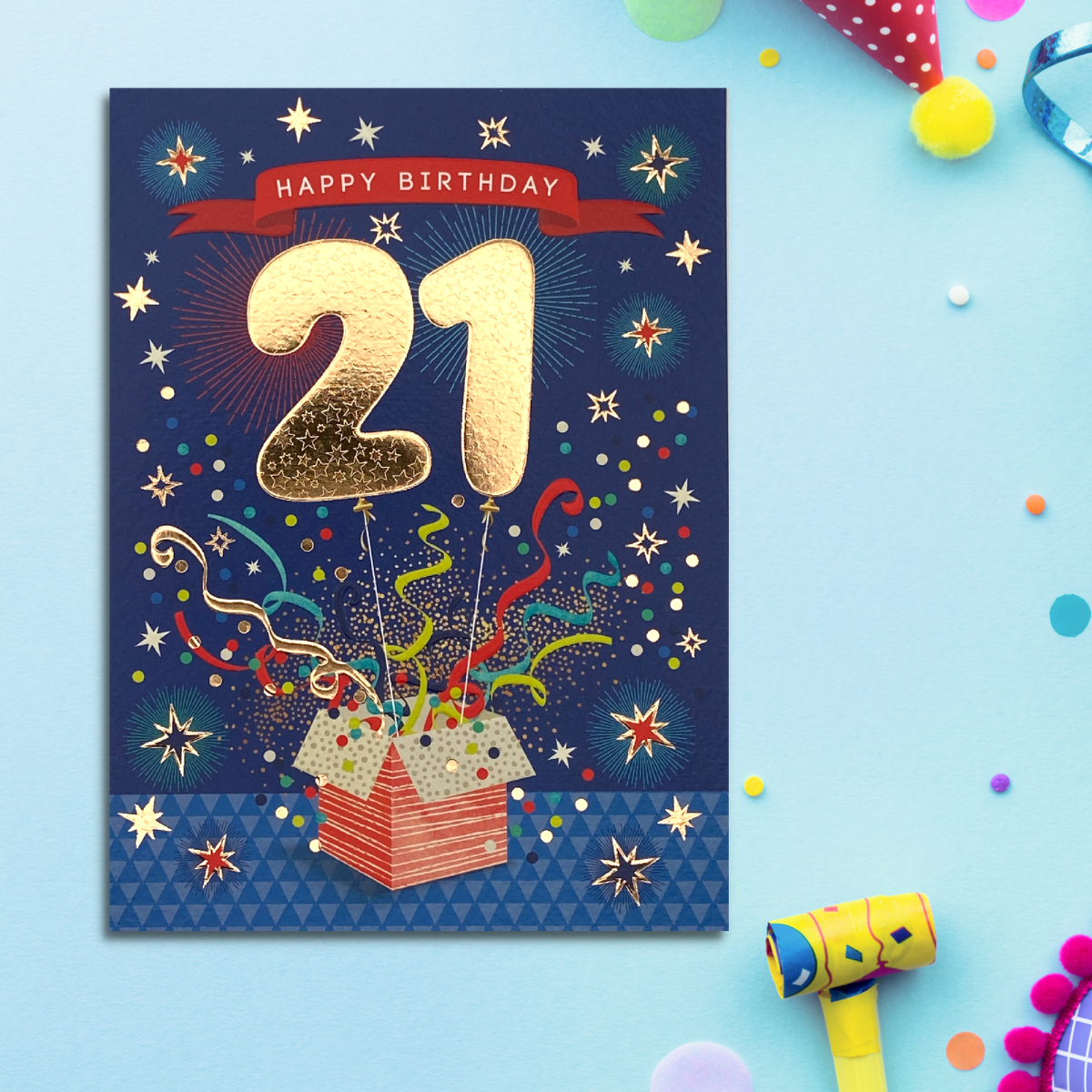 21st Birthday Card - Fella Birthday Box