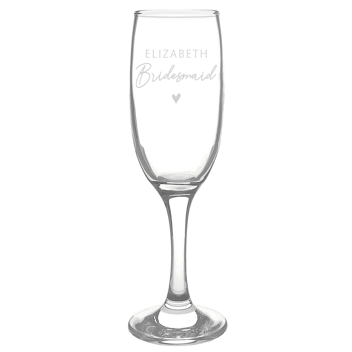 Personalised Bridesmaid Flute Glass