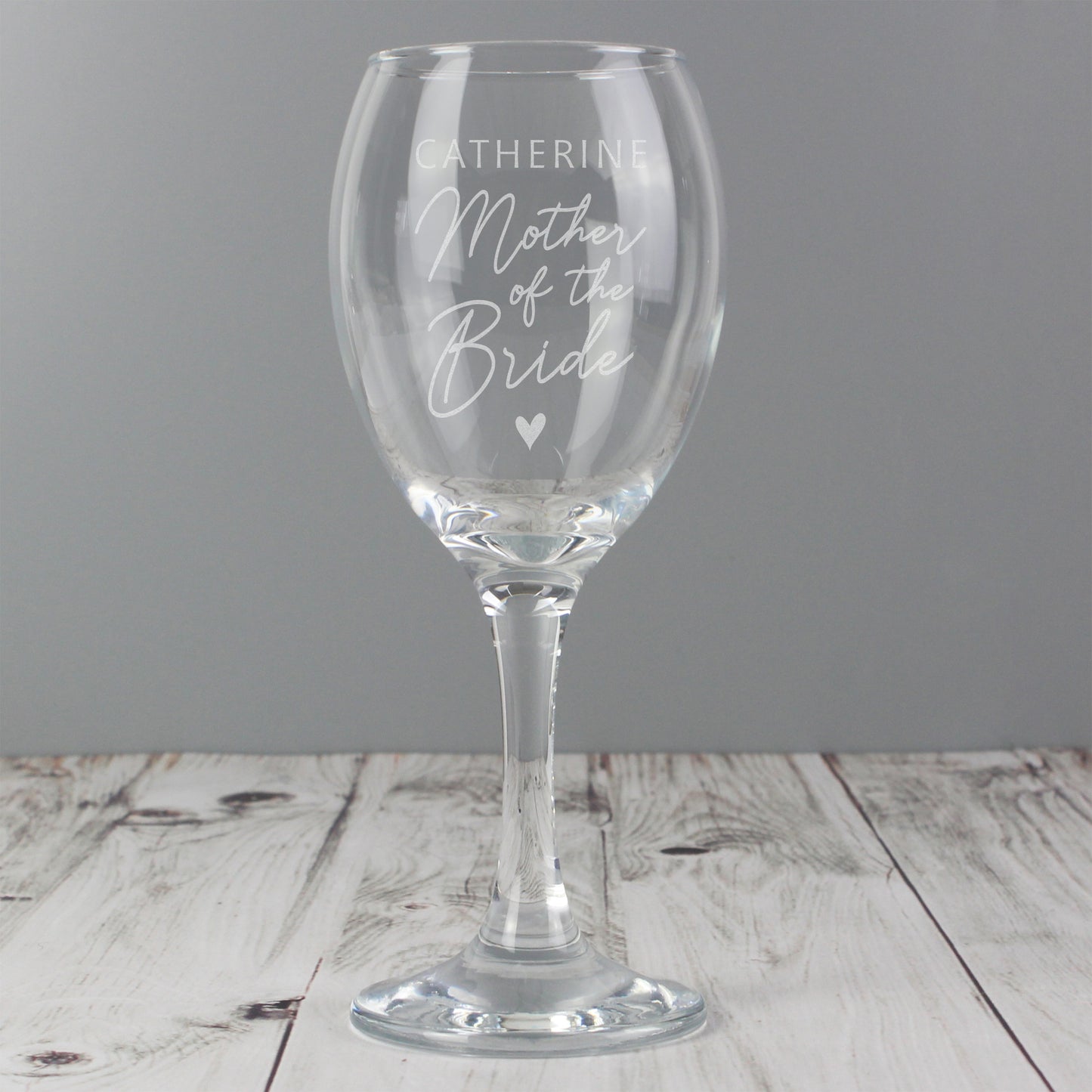 Personalised Mother of the Bride Wine Glass