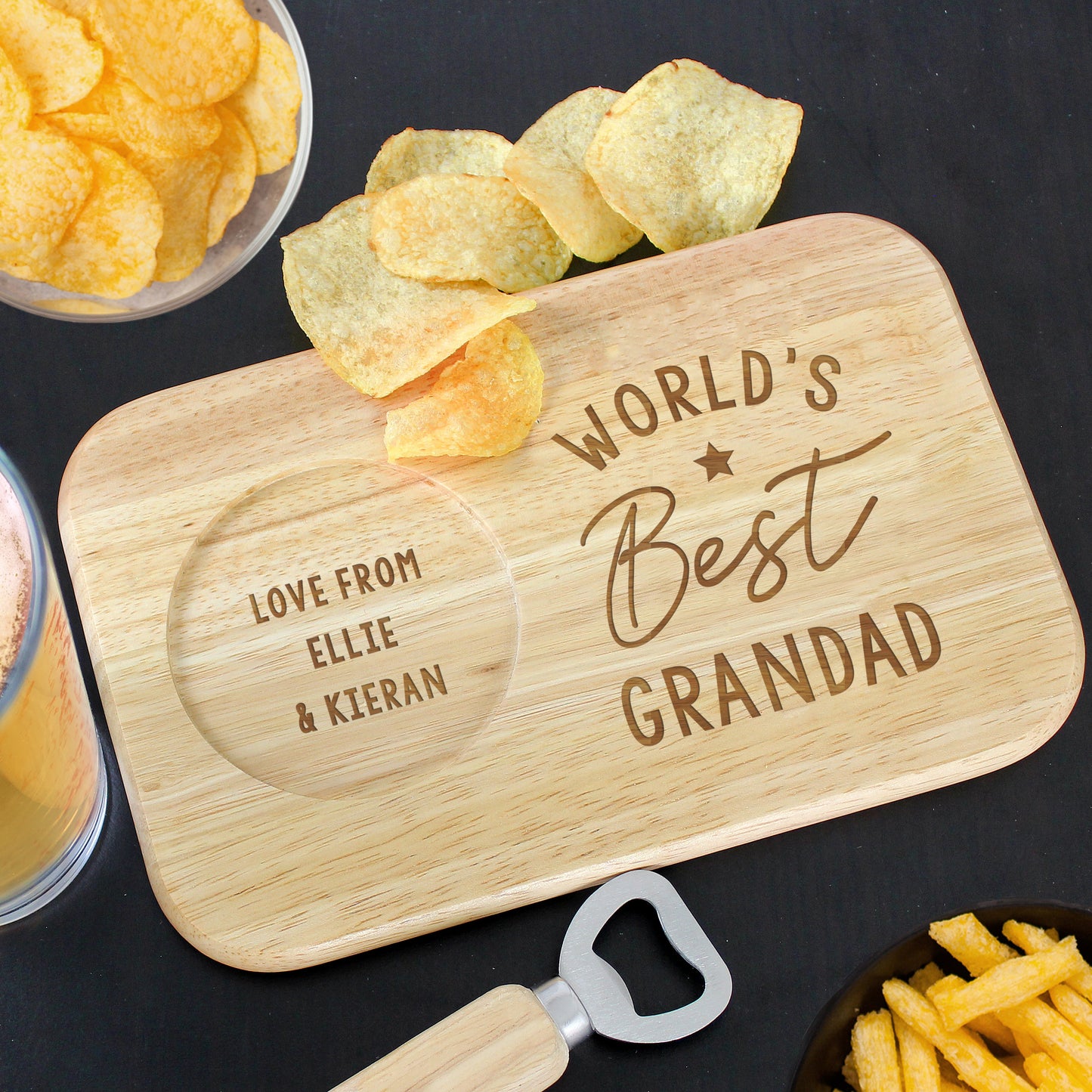 Personalised World's Best Teacher Coaster Tray