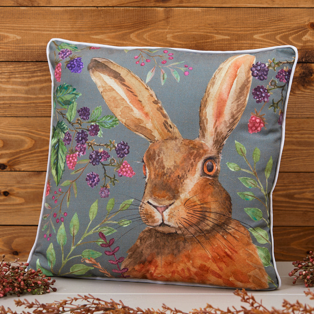 Cushion Woodland Berry Hare The Celebration Store