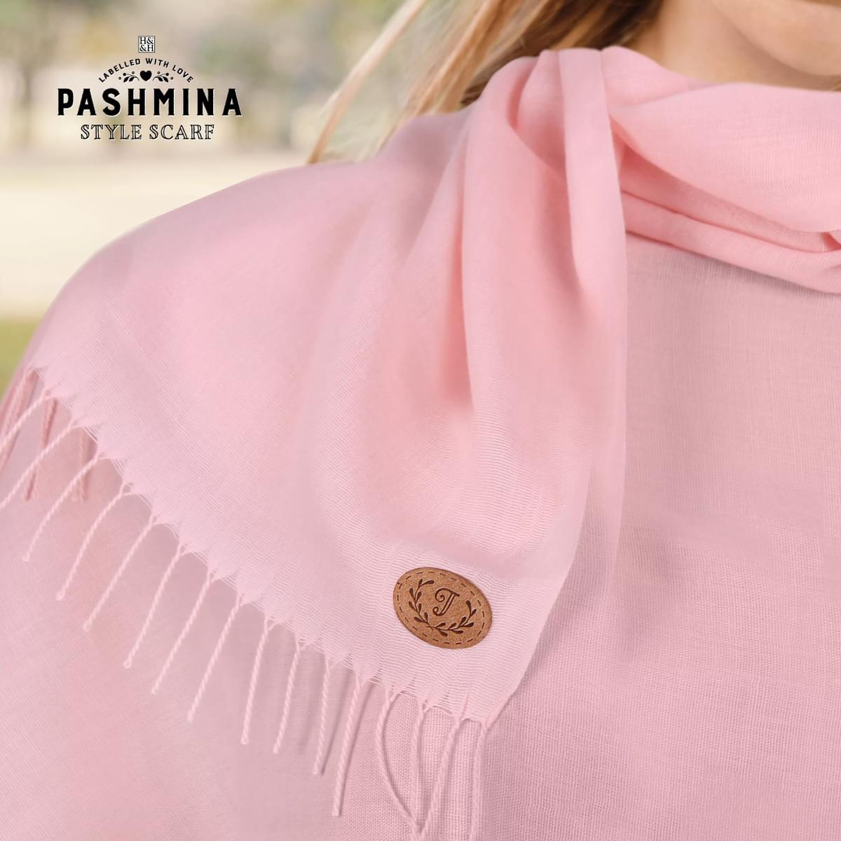 Labelled With Love Pashmina shown draped.