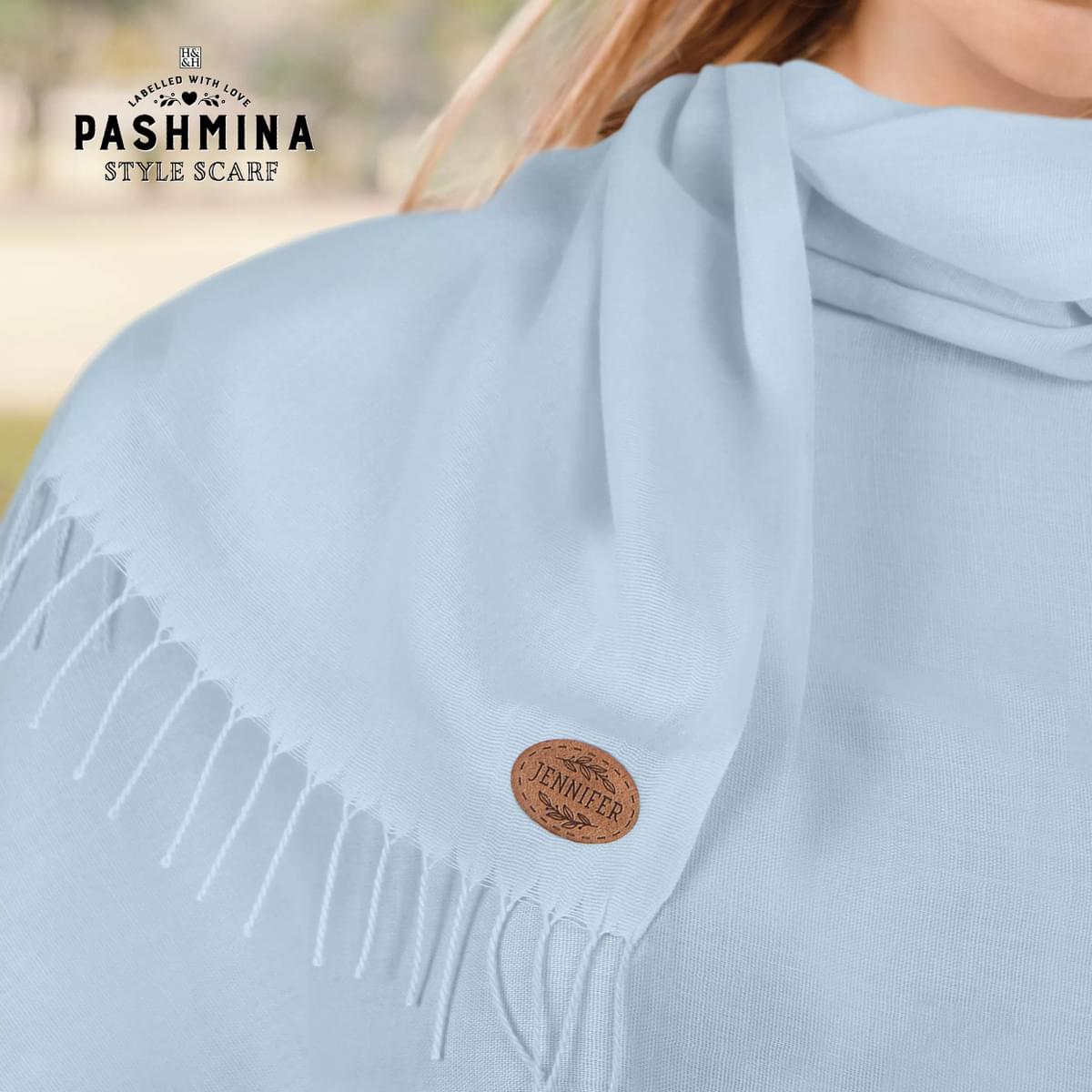 Labelled With Love Pashmina shown draped.