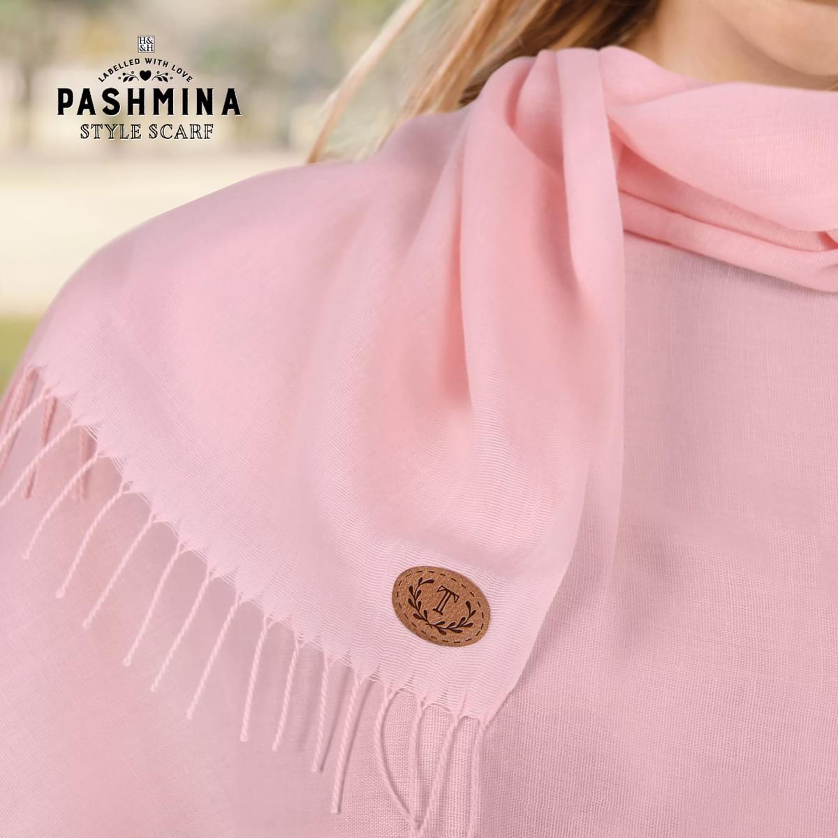 Labelled With Love Pashmina shown draped.