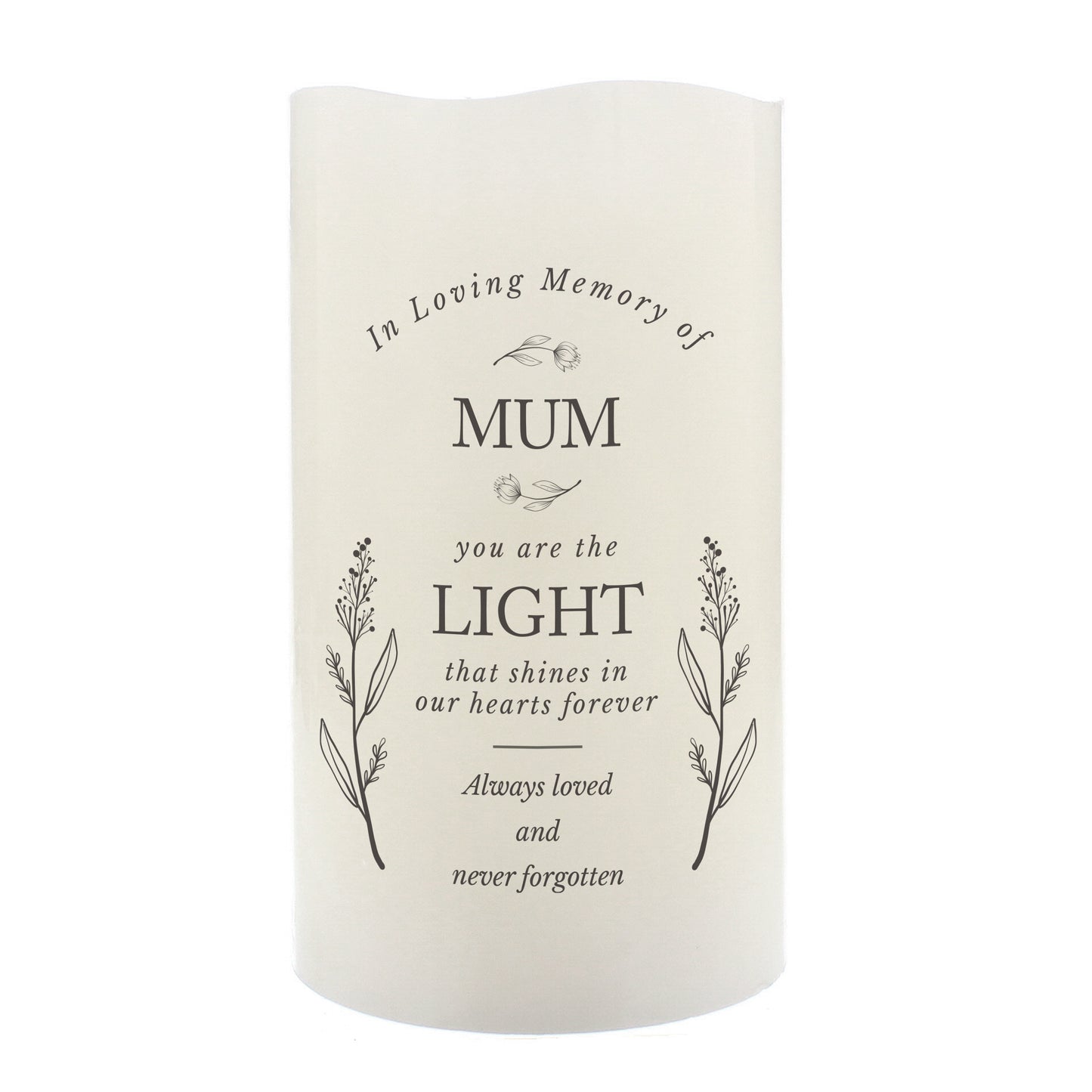 Personalised In Loving Memory LED Candle