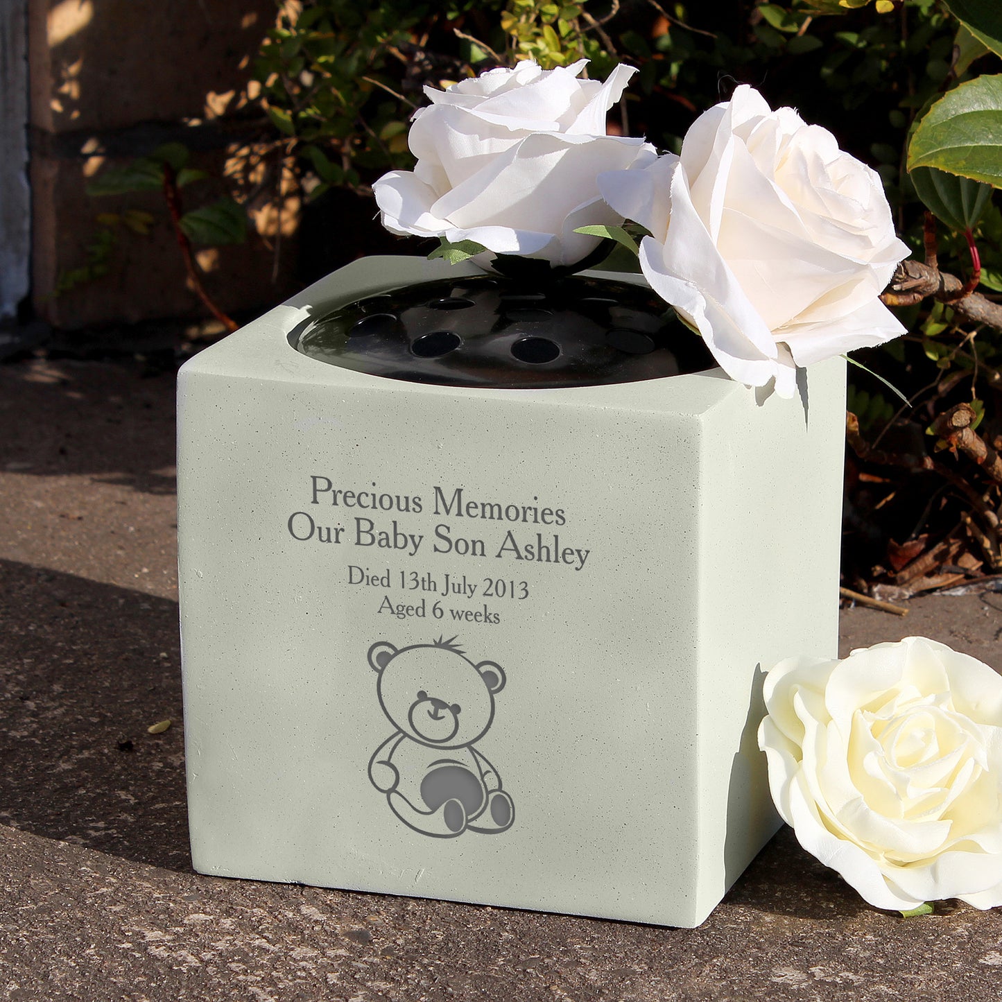 Personalised Teddy Bear Resin Memorial