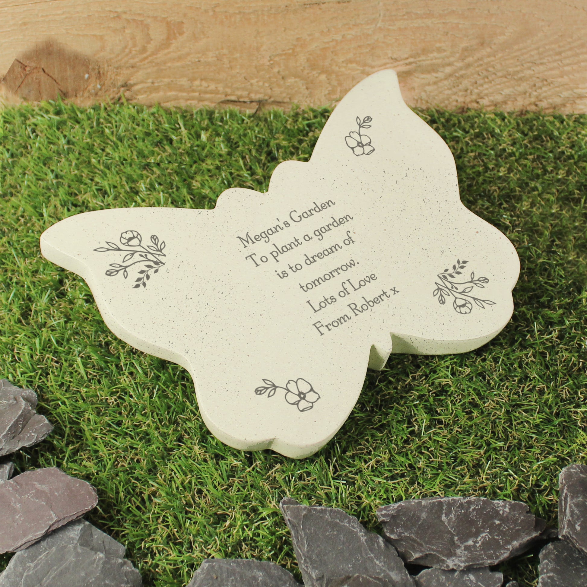 Personalised Floral Resin Butterfly Memorial