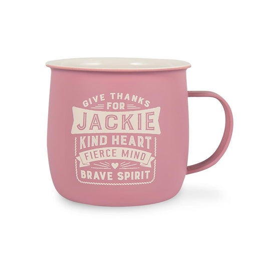 Outdoor Jackie Mug shown without packaging.