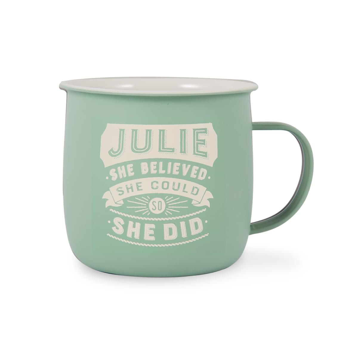 Outdoor Julie Mug shown without packaging.