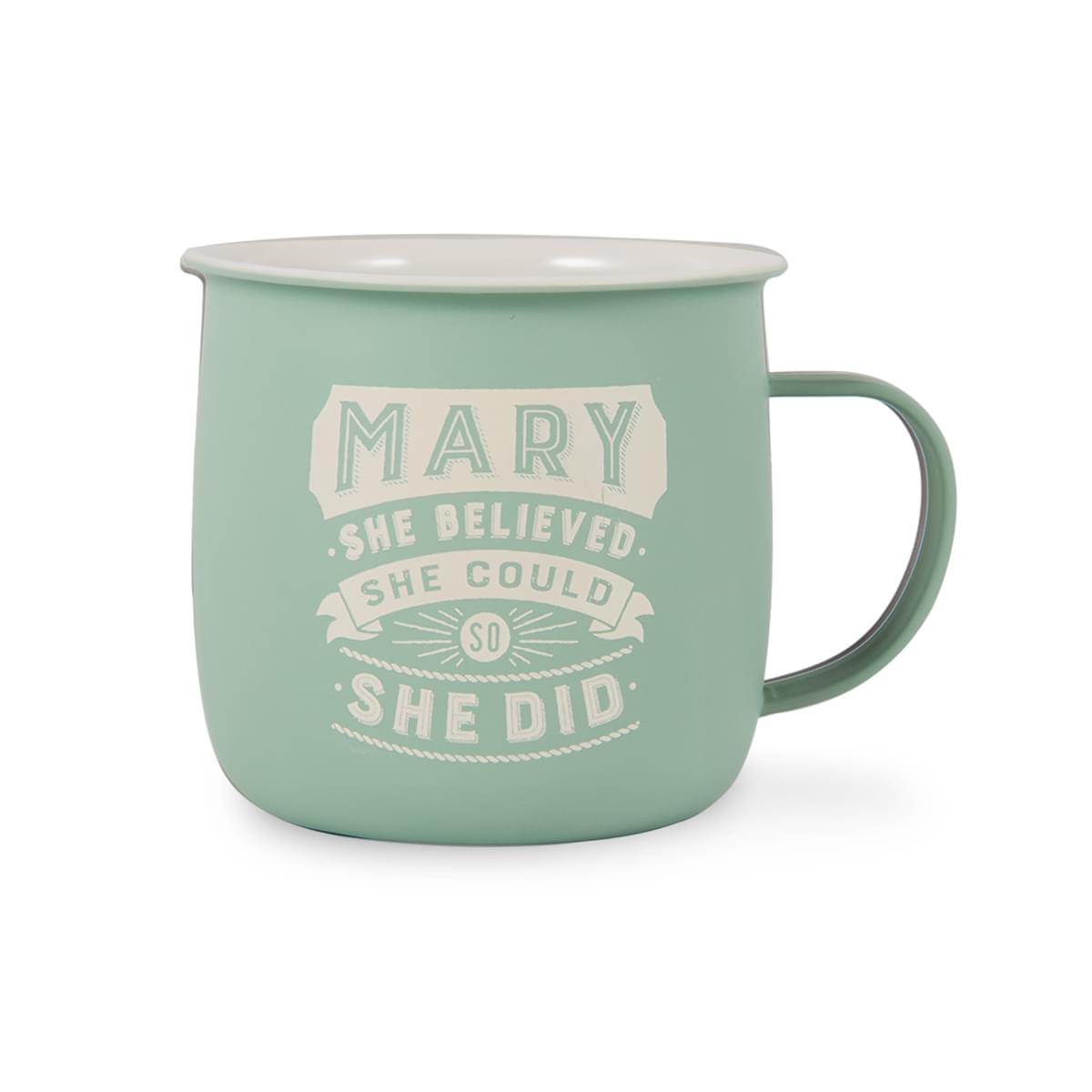 Outdoor Mary Mug shown without packaging.