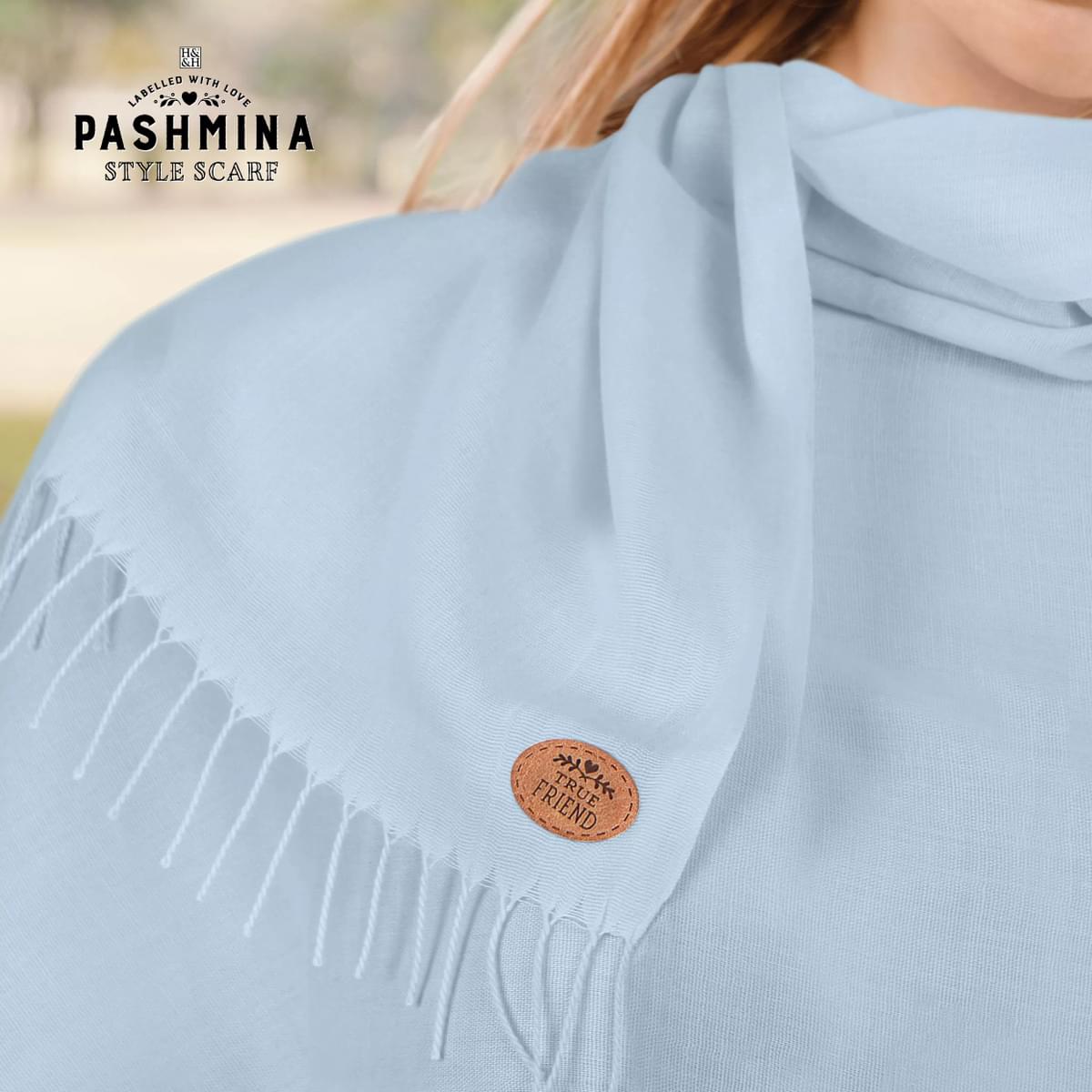 Labelled With Love True Friend Pashmina shown draped.