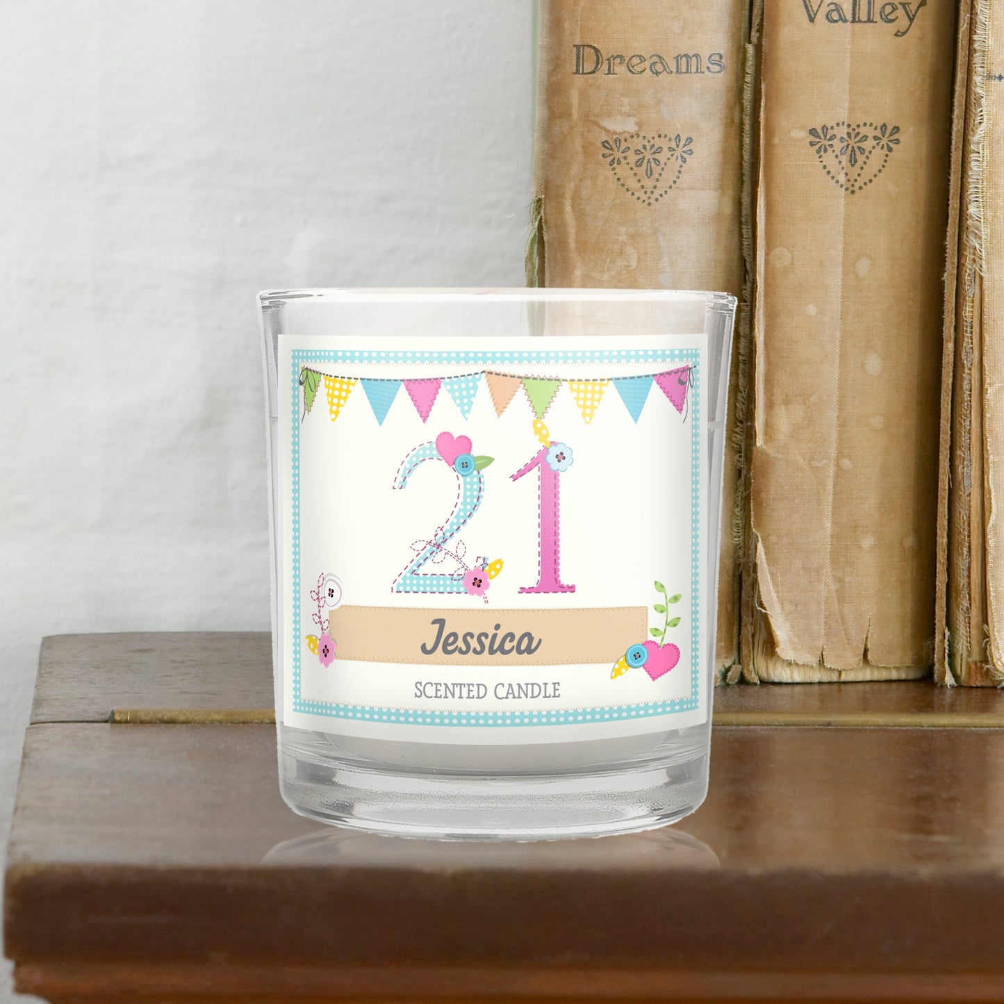 Personalised 21st Birthday Craft Scented Jar Candle