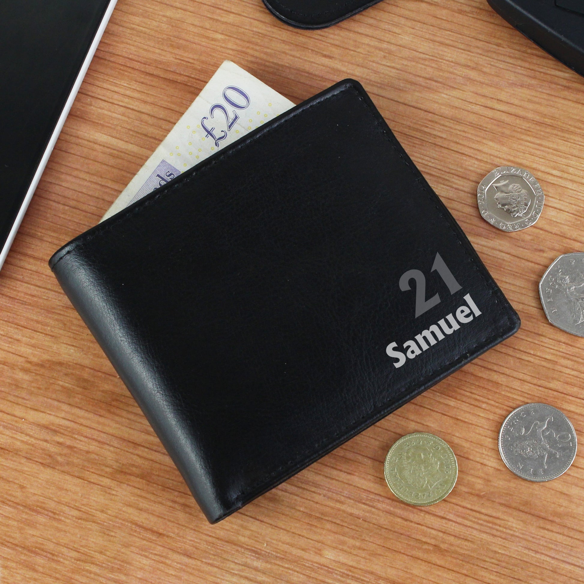 Personalised 21st Birthday Leather Wallet